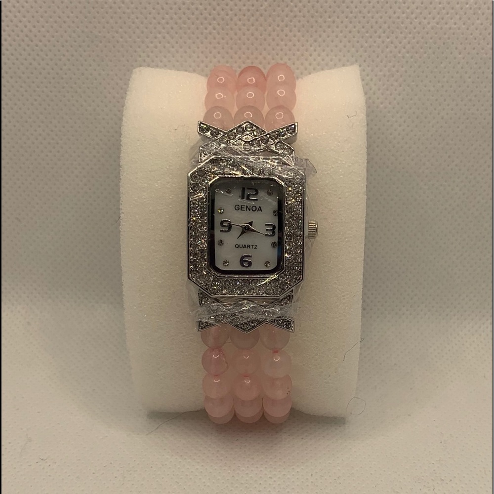 ROSE QUARTZ BRACELET WATCH - Picture 7 of 8